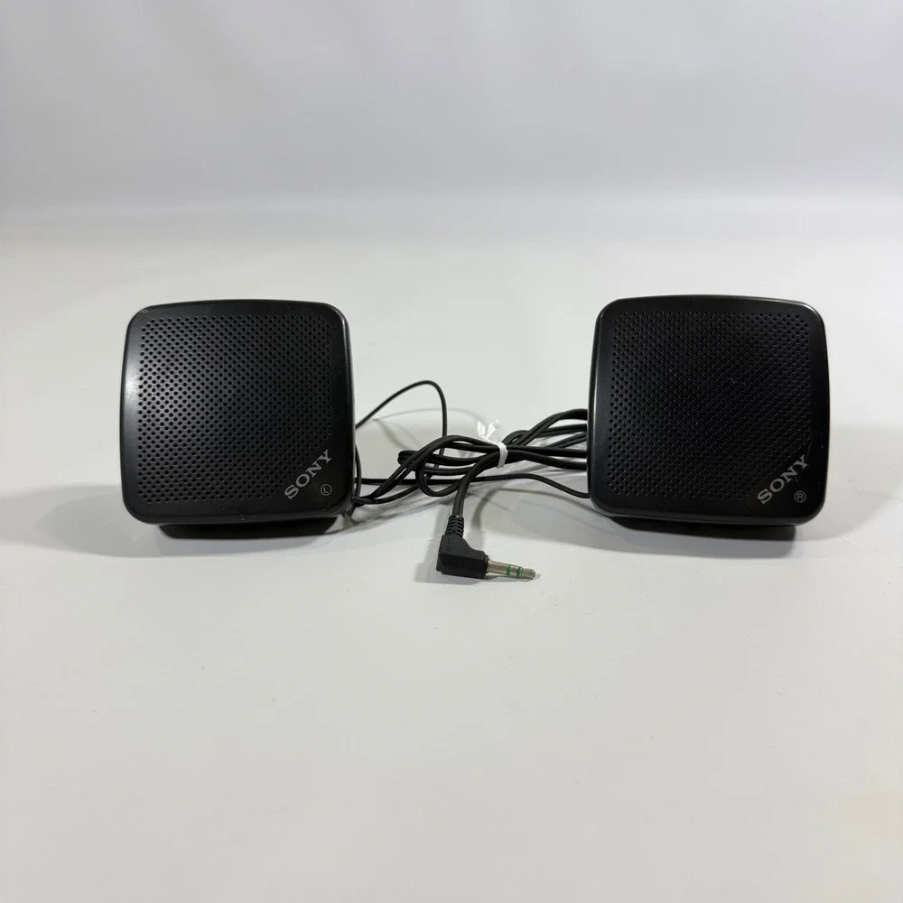 VTG Sony SRS-5 Speaker System Walkman Discman Portable Japan Tech Y2K TESTED